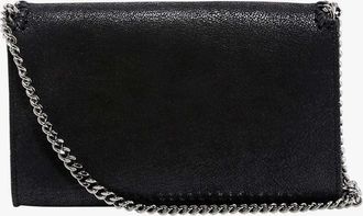 Stella McCartney Womens Crossbody Bag Falabella Shaggy Deer Black Fabric Shoulder