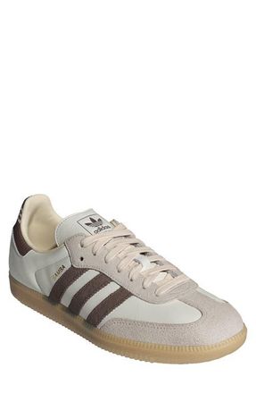 adidas Gender Inclusive Samba OG Sneaker in Cloud White/Earth Strata at Nordstrom, Size 10.5 Womens