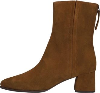 Unisa Lucas Enkellaarsjes - Dames - Laarzen met Hak - Bruin - 36 EU - Schoenen
