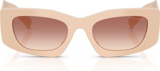 Prada 0pr D03sd Bold Rectangular Acetate Sunglasses