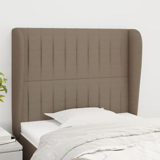 vidaXL Cabecero Con Orejas De Tela Gris Taupe 103x23x118/128 Cm Vidaxl