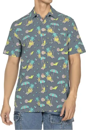 Tipsy Elves Peace Out Pineapple Hawaiian Shirt In Multi Color