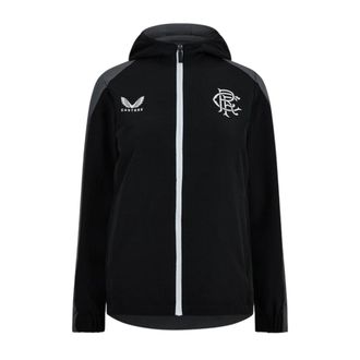 Castore Rangers FC windjack voor dames, relaxte pasvorm (Zwart)
