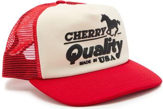 Cherry Los Angeles Quality Logo-print Woven Trucker cap - Red - One Size