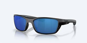 Costa Unisex Whitetip Polarized Sunglasses In Blackout Frame Blue Mirror
