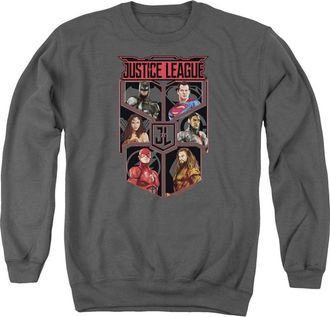 Gildan Justice League Movie League Of Six Adult Crewneck Sweatshirt