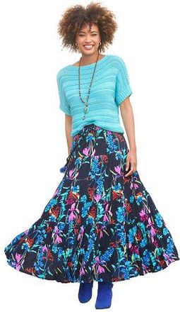 Joe Browns Boho Tiered Maxi Skirt in Floral Tropical at Nordstrom, Size 12