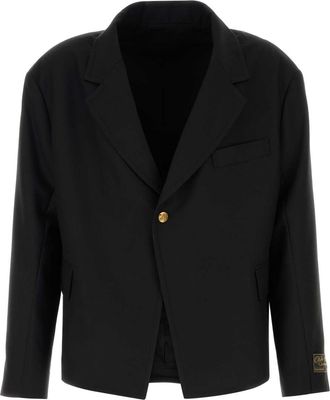 Willy Chavarria Black Wool Oversize Blazer