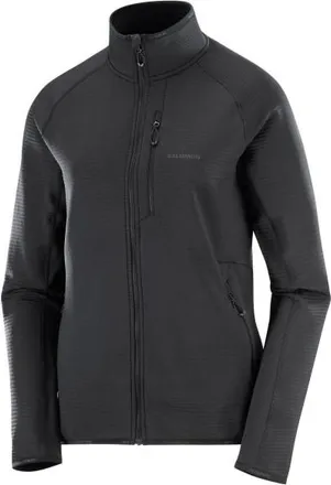 Salomon Sntial Lightwarm Full Zip Fleecejacke f&uuml;r Damen | schwarz/grau