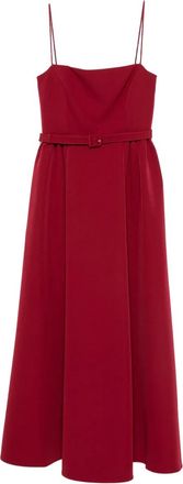 Roland Mouret Abito lungo con cintura - Rosso