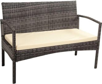 Wanderlust Deco Wanderlust Deco - Banco De Ratt&aacute;n Color Gris 110x55x85h Cm