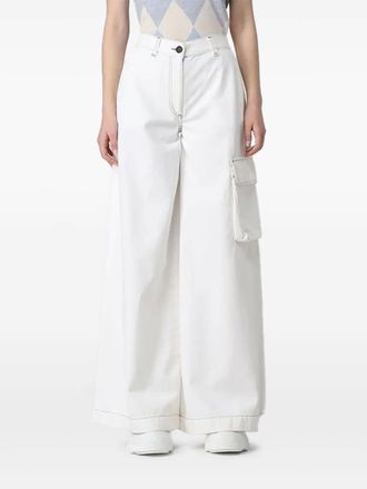 Ballantyne Jeans a gamba ampia - Bianco