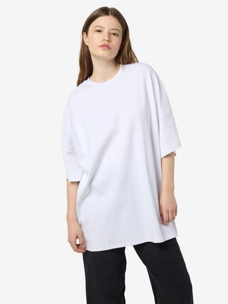 Noisy May Oversize-Shirt NOISY MAY NMMOCCA 2/4 BOXY TEE DRESS JRS FWD NOOS, Damen, Gr. XS, weiss (hellwei&szlig;), Jersey, Obermaterial: 95% Baumwolle, 5% Elasthan, u