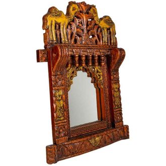 Wanderlust Deco Espejo De Madera 51x68x10