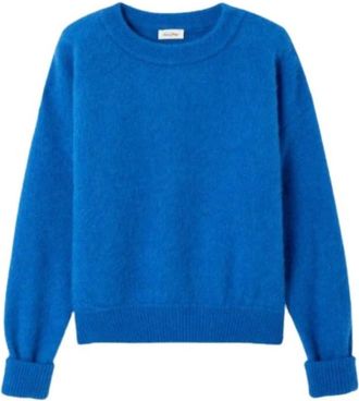American Vintage Vitow Sweater - Dames - Ronde hals truien - Blauw - Xs/S - Wol - Truien & Vesten