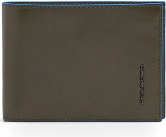 Piquadro Pu257B2R Portemonnee van leer met 4 kaarthouders en muntvak - Heren - Accessoires - Groen - Maat: ONE Size Leer