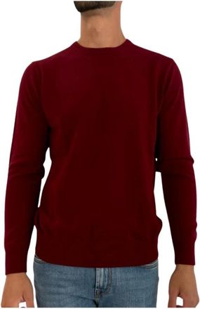 Saint Barth Maglione a maglia rasata fn. 12 - Heren - Ronde hals truien - Rood - XL - Wol - Truien & Vesten