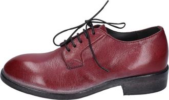 Moma Vintage Leren Elegante Schoenen - Dames - Veterschoenen - Rood - 37 EU - Leer - Schoenen