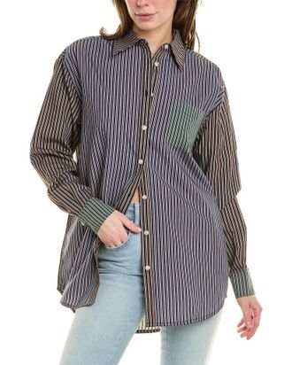 Solid & Striped The Oxford Tunic In Serpentine