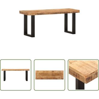 vidaXL vidaXL Panca industriale - Panca 110 cm in Legno Massello di Mango e Acciaio