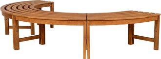 Clp Banco Semicircular Male Sin Respaldo 250 Cm Teca