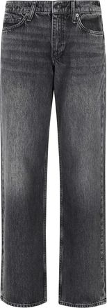 Rag & Bone Saige Relaxed Straight Jeans - Dames - Regular Fit Jeans - Zwart - W26 - Katoen - Jeans