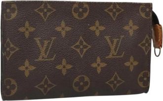 Louis Vuitton Pre-owned Canvas pouches - Dames - Vintage Clutch - Bruin - ONE Size - Leer - Vintage