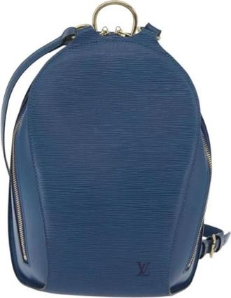 Louis Vuitton Pre-owned Backpack - Dames - Vintage Rugzakken - Blauw - ONE Size - Leer - Vintage