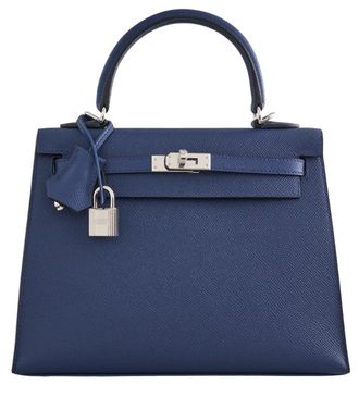 Herm&egrave;s Herm&egrave;s Kelly 25 Epsom Sellier Bleu Navy