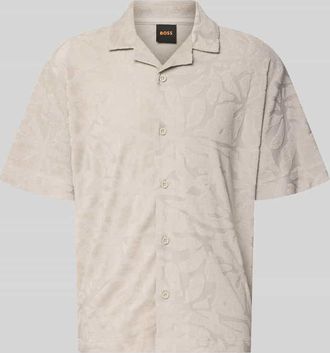 Boss Orange by Hugo Boss BOSS Orange Regular Fit Freizeithemd aus Baumwoll-Mix Modell WE_FLOWER in Sand, Gr&ouml;&szlig;e XXXL