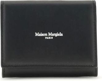 Maison Margiela Accessoires, Dames, Zwart, ONE Size, Leer, Leren Portemonnee