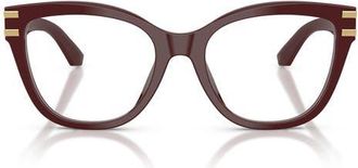 Dolce & Gabbana 55mm Butterfly Optical Glasses in Bordeaux /Demo Lens at Nordstrom