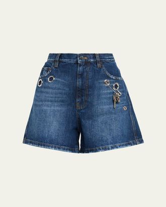 Marc Jacobs Grommet Denim Shorts