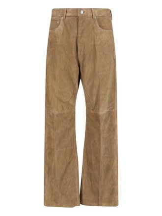 Rick Owens Pantaloni In Suede
