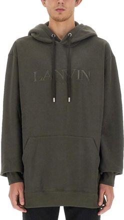 Lanvin Relaxed Fit Oversized Sweatshirt With Embossed Logo