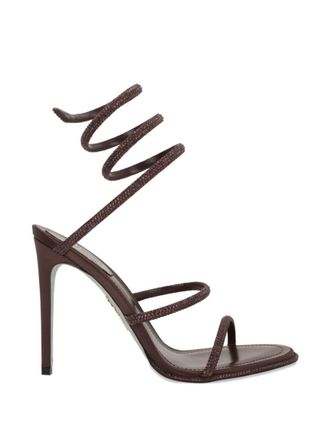 Rene Caovilla Brown Cleo Slip-on Heels