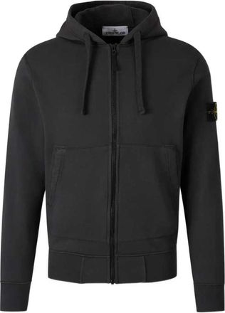 Stone Island hoodie met rits en logopatch