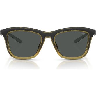 Diesel DL3008U 53mm Square Sunglasses in Yellow Barr Metallic /Grey at Nordstrom