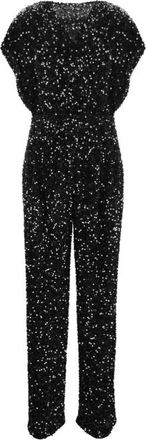 Elisabetta Franchi Paillet Jumpsuit met Boothals - Dames - Jumpsuits - Zwart - M - Polyester - Jumpsuits & Playsuits