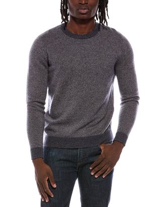 Autumn Cashmere Herringbone Stitch 100% Cashmere Crewneck Sweater