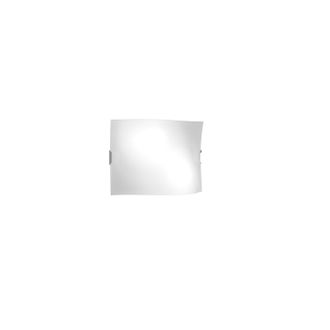 Top-Light Applique Contemporanea Wing Metallo Vetro Bianco Satinato 2 Luci E27 36cm