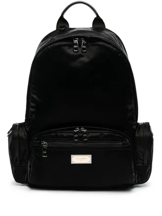 Dolce & Gabbana Rugzak met logoplakkaat - Zwart
