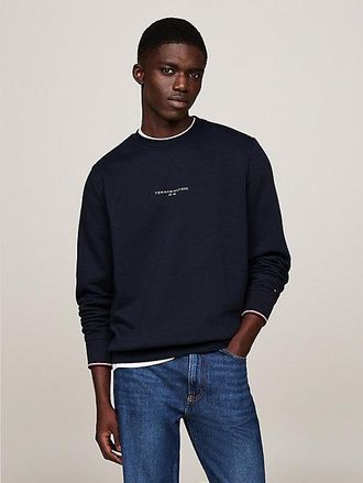 Tommy Hilfiger Signature Tipped Crew Neck Fleece Jumper