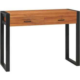 vidaXL Escritorio Con 2 Cajones Madera De Teca 100x40x75 Cm Vidaxl