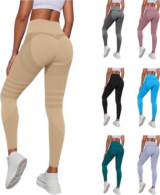 Generic Womens Compression Leggings for Anti Fat Mass Sports Push Up Leggings 3D Anticellulite Fitness Elegant Pants Tummy Control Full Seamless Gym High Wais