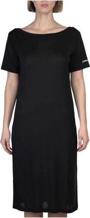 Hinnominate Elegant Back Vent Dress in Zwart - Dames - Casual kleedjes - Zwart - L - Kleedjes