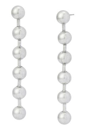AllSaints Ballchain Linear Earrings in Warm Silver at Nordstrom
