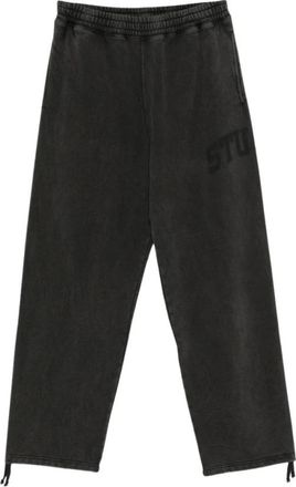 St&uuml;ssy Faded Graphic Fleece Pant - Heren - Broeken - Zwart - Maat: S Fleece