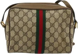 Gucci Vintage, unisex, Bruin, ONE Size, Leer, Pre-owned Vintage Crossbody Bag