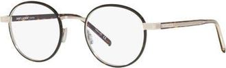 Saint Laurent 49mm Round optical glasses in Tortoise at Nordstrom
